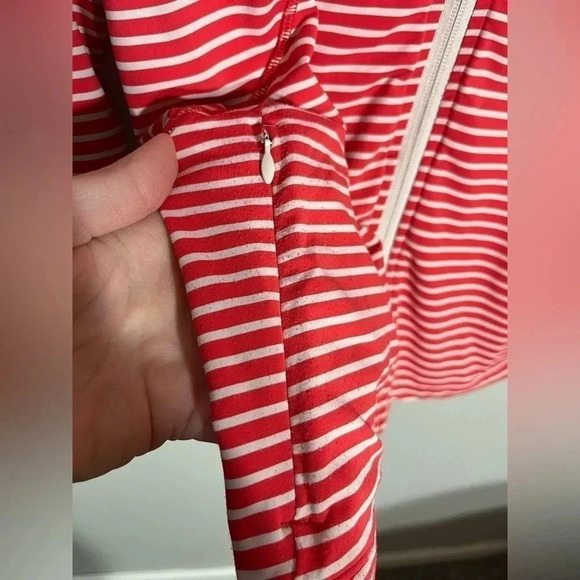 Lole Full Zip Althletic Coral Striped Jacket Size XL - Picture 6 of 6